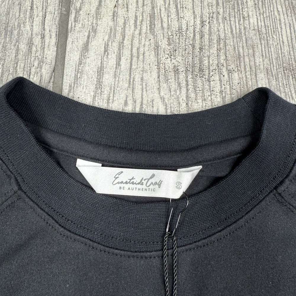 Eastside Golf Shirt Womens Sz S Black Banded Cropped Tee Long Sleeve Golfing Gym — image 4 of 8